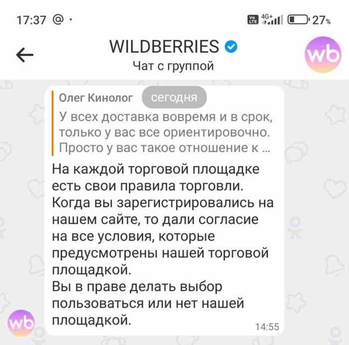 Мой негативный опыт с Wildberries